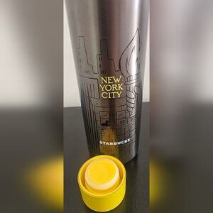 Starbucks New York City Stainless Steel Tumbler with Yellow Lid